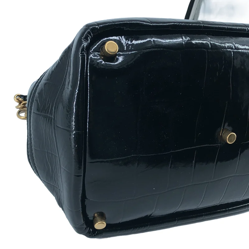 YVES SAINT LAURENT rive gauche / イヴサンローランリヴゴーシュ | パテントレザー 型押し ハンド トートバッグ |