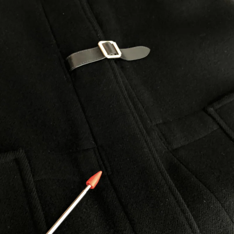 HERMES / エルメス | アピベルト ウール カシミヤ メルトン フーデッドコート | 37 | レディース