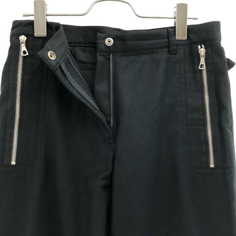 DRIES VAN NOTEN / ドリスヴァンノッテン | ウール カシミヤ ジップデザイン ジョガーパンツ | 38 | レディース
