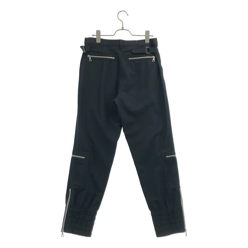 DRIES VAN NOTEN / ドリスヴァンノッテン | ウール カシミヤ ジップデザイン ジョガーパンツ | 38 | レディース