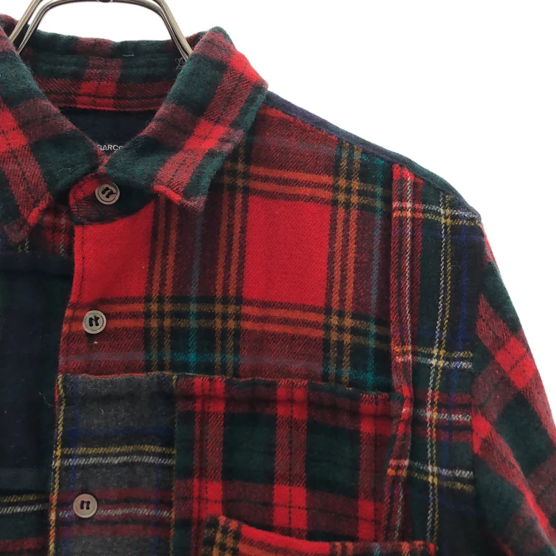 COMME des GARCONS HOMME / コムデギャルソンオム | 2006AW | ウール タータンチェック パッチワーク シャツ | S | メンズ