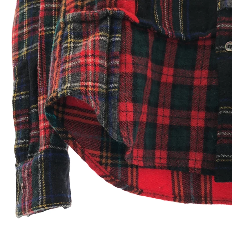 COMME des GARCONS HOMME / コムデギャルソンオム | 2006AW | ウール タータンチェック パッチワーク シャツ | S | メンズ