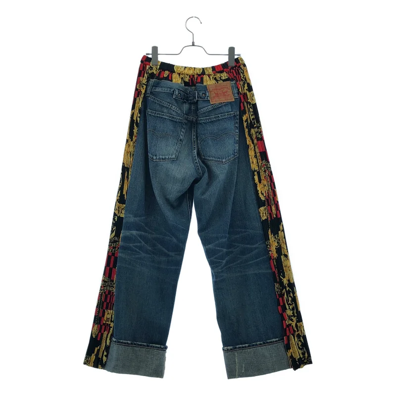 JUNYA WATANABE COMME des GARCONS denim / ジュンヤワタナベコムデギャルソンデニム | 2021AW | × Levi’s 501xx スカーフ プリーツ デニム パンツ | M | レディース