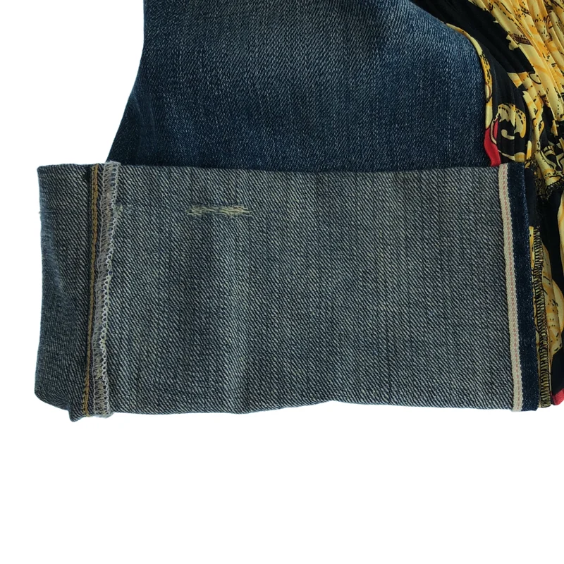 JUNYA WATANABE COMME des GARCONS denim / ジュンヤワタナベコムデギャルソンデニム | 2021AW | × Levi’s 501xx スカーフ プリーツ デニム パンツ | M | レディース