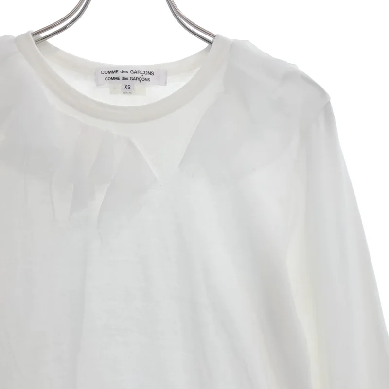 COMME des GARCONS COMME des GARCONS / コムコム | 2009SS | フリルドッキング ロングスリーブTシャツ | XS | レディース