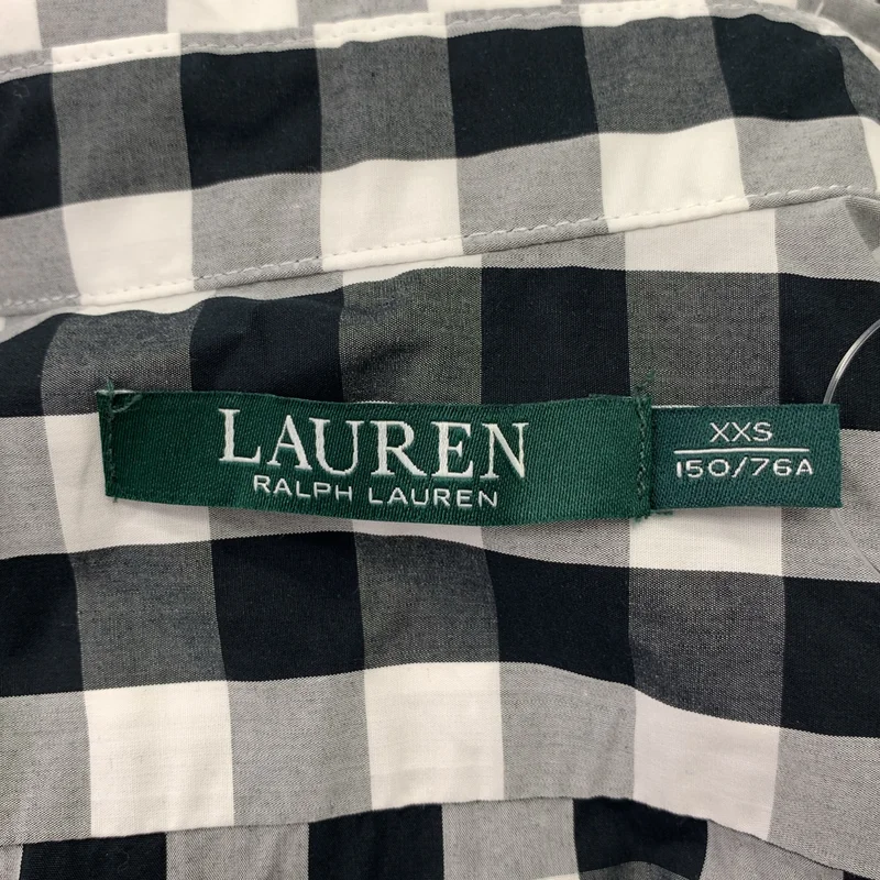 Lauren Ralph Lauren / ローレンラルフローレン | コットン チェック ロゴボタン シャツ ブラウス | XXS | レディース