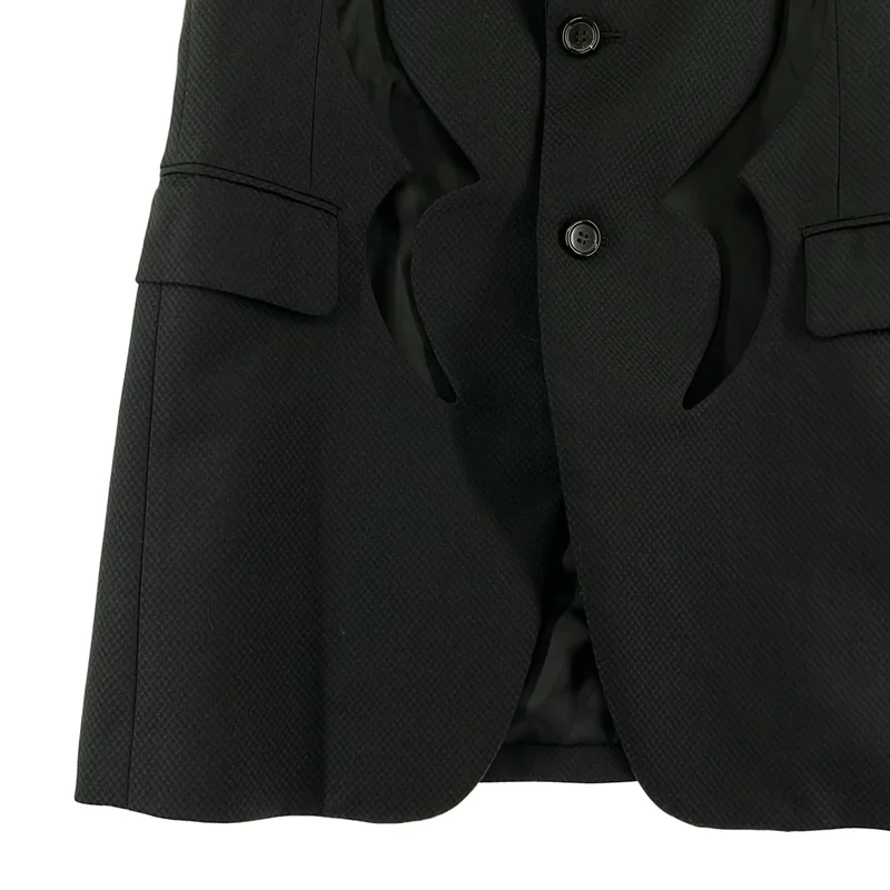 COMME des GARCONS HOMME PLUS / コムデギャルソンオムプリュス | 2022SS | カットアウト ロングジレ ベスト | S | メンズ