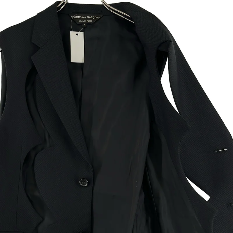 COMME des GARCONS HOMME PLUS / コムデギャルソンオムプリュス | 2022SS | カットアウト ロングジレ ベスト | S | メンズ