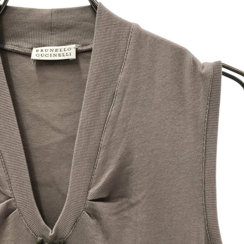 BRUNELLO CUCINELLI / ブルネロクチネリ | ストーン装飾 ロングタンクトップ | 42 | レディース