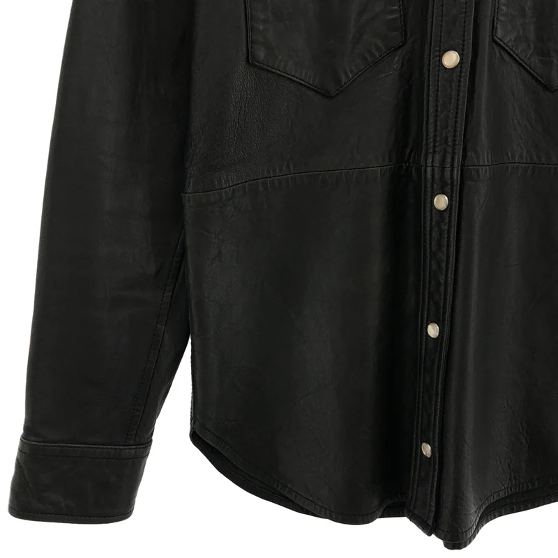 ISABEL MARANT ETOILE / イザベルマランエトワール | レザー ウエスタン シャツジャケット | 36 | レディース