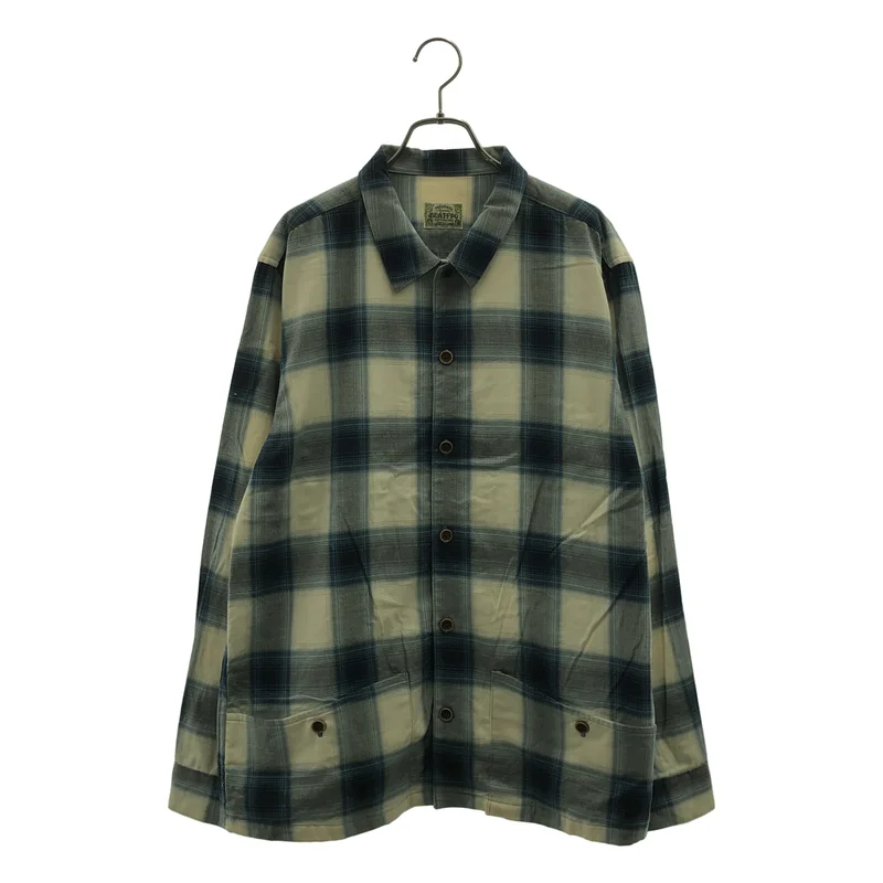 BEAT.F.P.G / ビートエフピージー | RICH WOOL SHIRTS / ウール チェック Wポケット ネルシャツ | 40 | メンズ