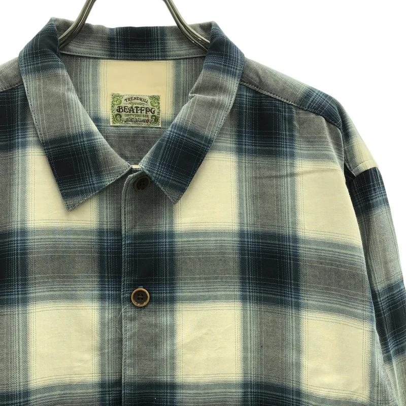 BEAT.F.P.G / ビートエフピージー | RICH WOOL SHIRTS / ウール チェック Wポケット ネルシャツ | 40 | メンズ