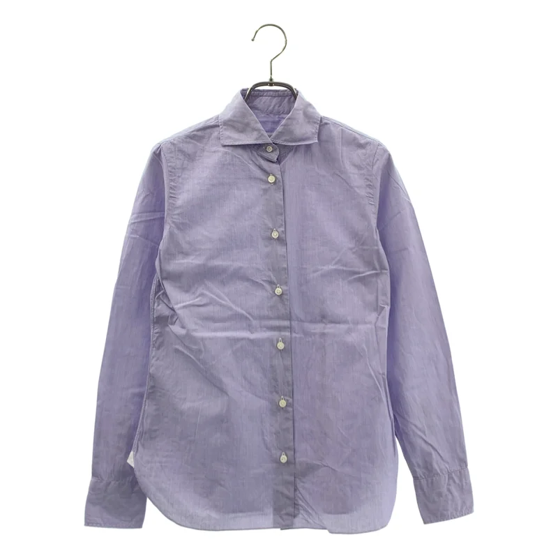 BARBA / バルバ | コットン ストライプ レギュラーカラー シャツ ブラウス | 38 | レディース