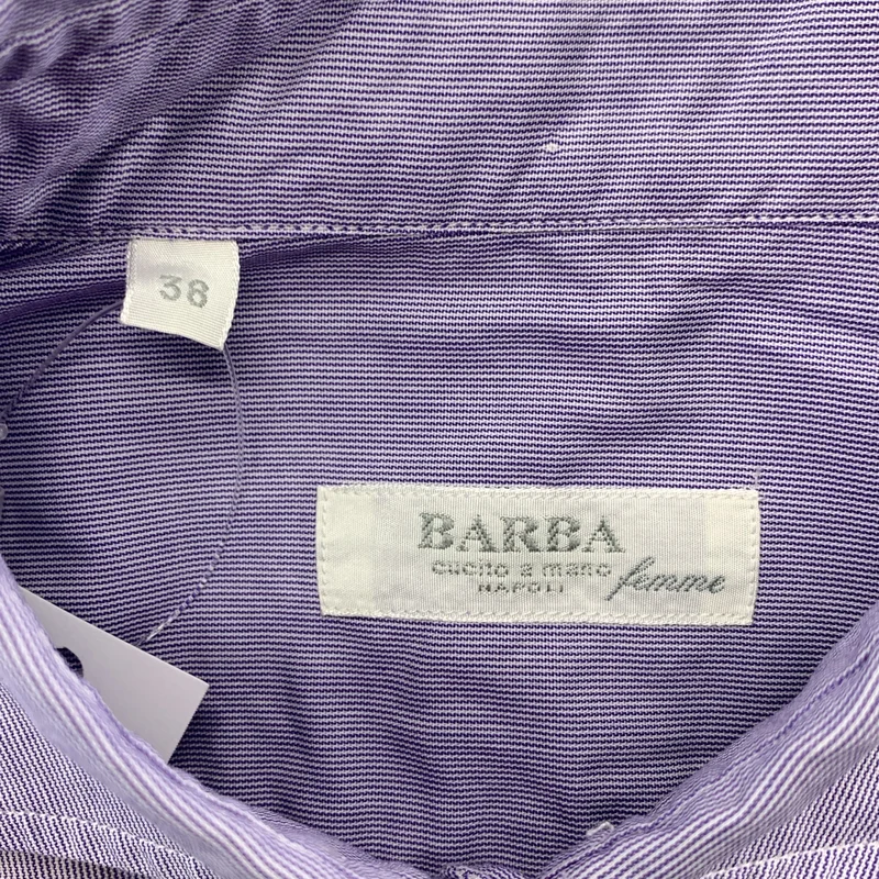 BARBA / バルバ | コットン ストライプ レギュラーカラー シャツ ブラウス | 38 | レディース