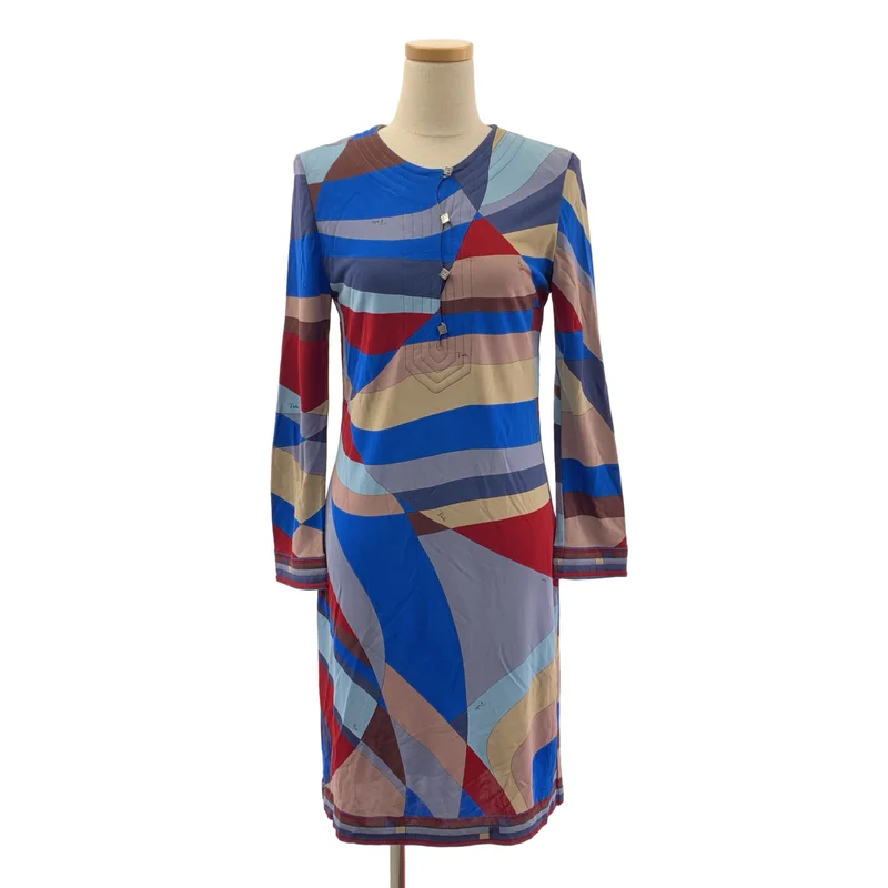 EMILIO PUCCI / エミリオプッチ | ジオメトリック シアーワンピース | 40 | レディース
