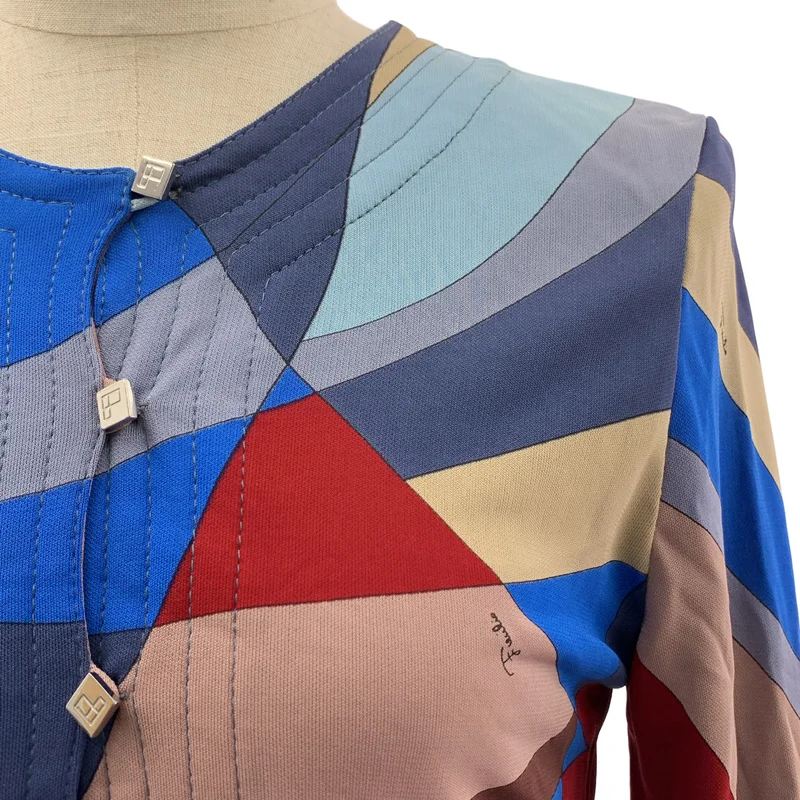 EMILIO PUCCI / エミリオプッチ | ジオメトリック シアーワンピース | 40 | レディース