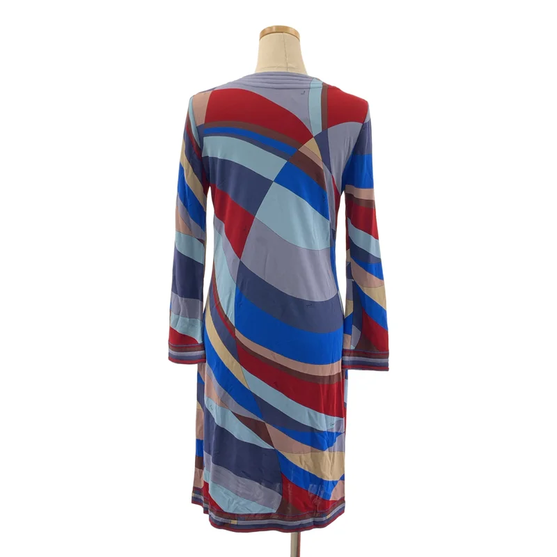 EMILIO PUCCI / エミリオプッチ | ジオメトリック シアーワンピース | 40 | レディース
