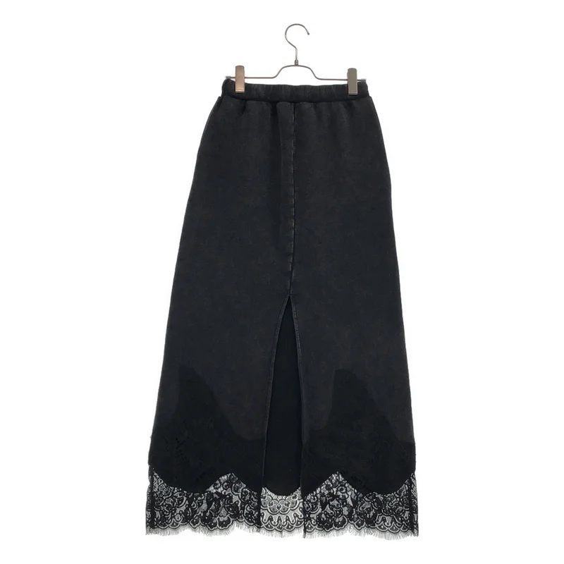 AMERI / アメリ | CHEMICAL OVERDYE LACE SWEAT SKIRT / ケミカル オーバーダイ レース スウェットスカート | S | レディース