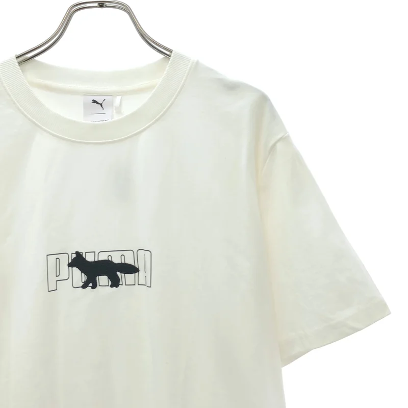 MAISON KITSUNE / メゾンキツネ | × PUMA / ロゴプリントTシャツ | S | メンズ