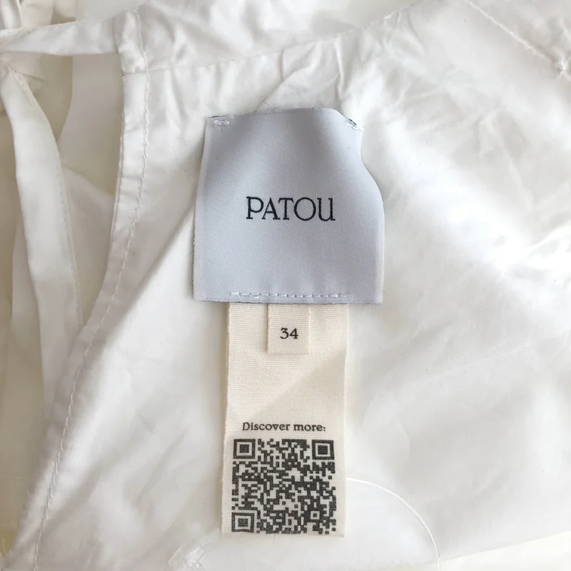 PATOU / パトゥ | コットン ポプリン ギャザー ティアード マキシ ワンピース | 34 | レディース