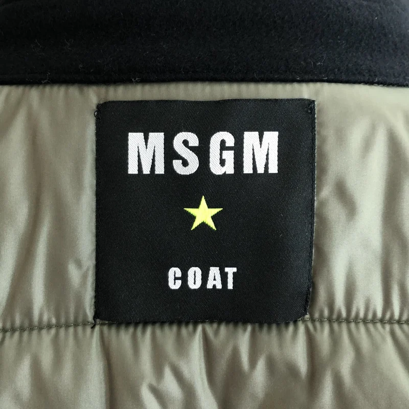 MSGM / エムエスジーエム | ウール ダウン切り替え ノースリーブ ステンカラーコート | 46 | メンズ
