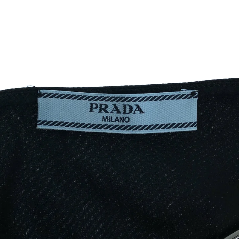 PRADA / プラダ | コットン混 フリル ストレッチ ショートスリーブ ブラウス | 42 | レディース