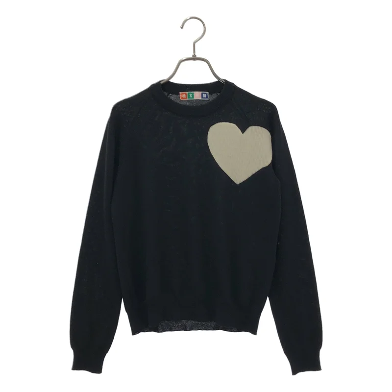 MSGM / エムエスジーエム | ウール ハート クルーネックニット | S | レディース
