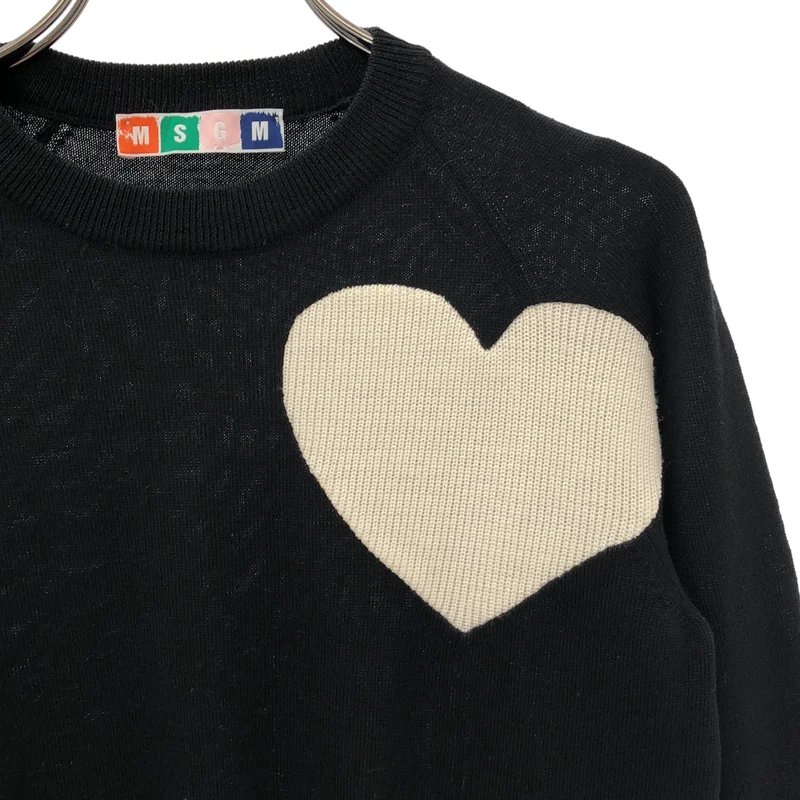 MSGM / エムエスジーエム | ウール ハート クルーネックニット | S | レディース