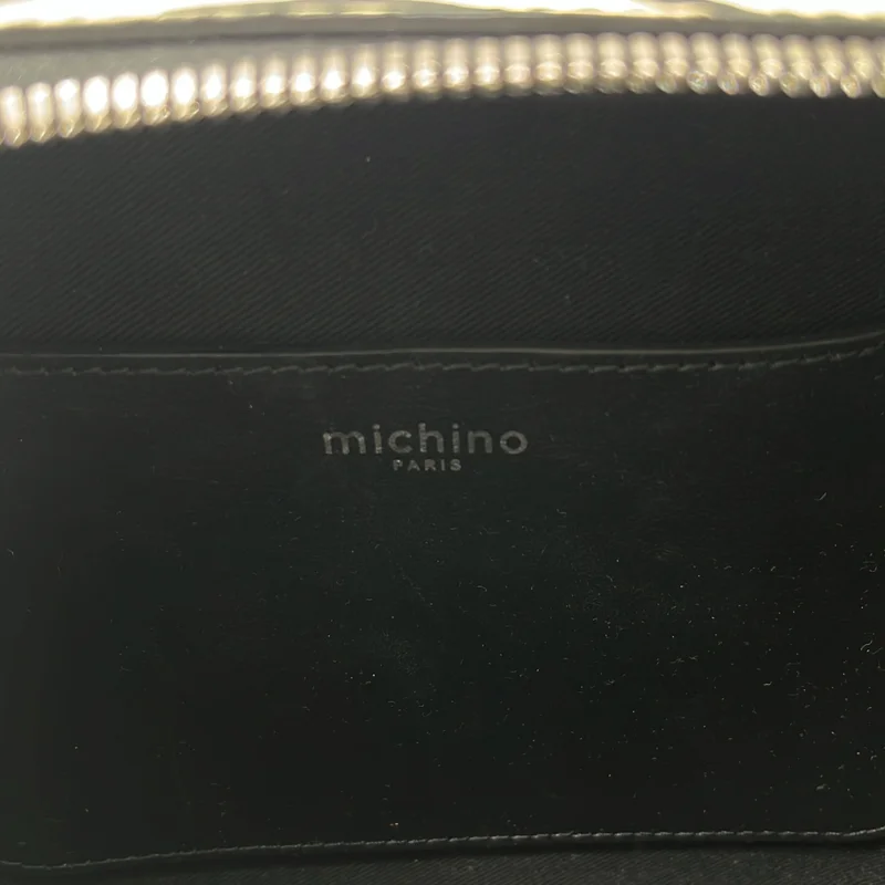 Michino Paris / ミチノ パリ | 2way ショルダー付き 総柄 ゼブラ ロゴ ハンドバッグ |