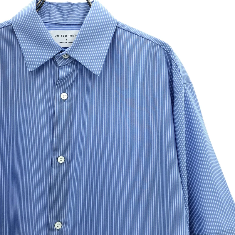 UNITED TOKYO / ユナイテッドトウキョウ | DRY RAYON ストライプショートスリーブシャツ | 1 | メンズ