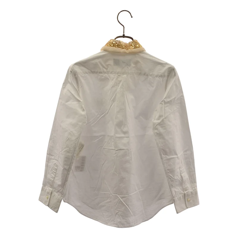 tricot COMME des GARCONS / トリココムデギャルソン | 2012SS | コットン ビジュー装飾カラー シャツ ブラウス | S | レディース