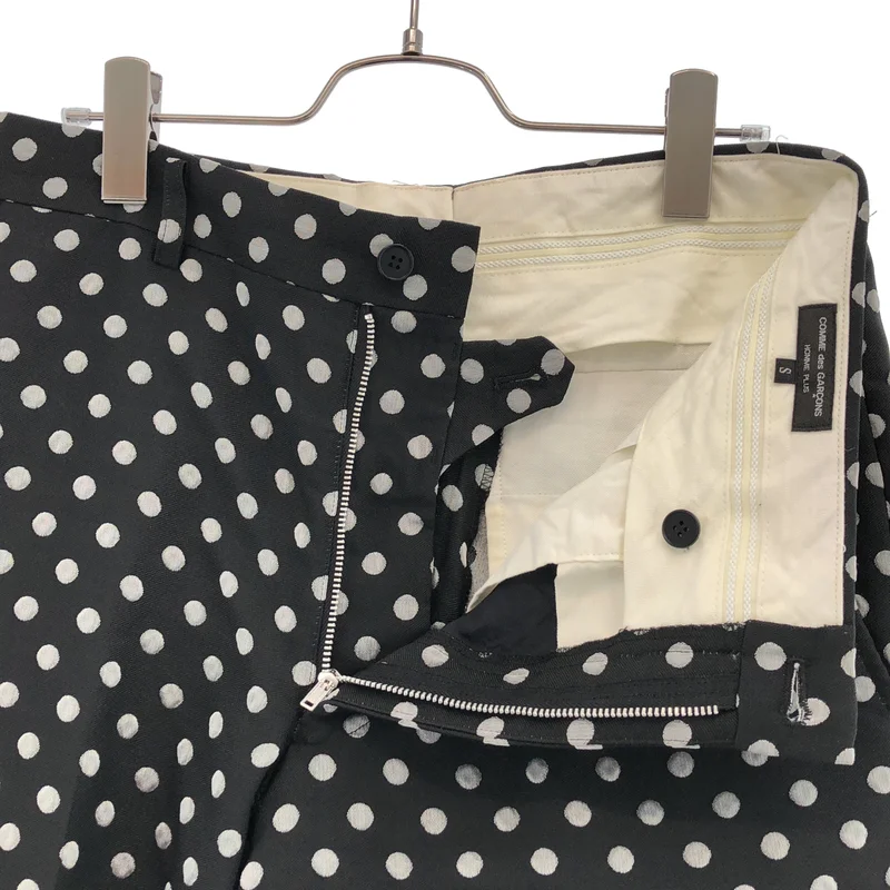 COMME des GARCONS HOMME PLUS / コムデギャルソンオムプリュス | 2012AW | ポリエステル縮絨 ドット ジャガード スラックス | S | メンズ
