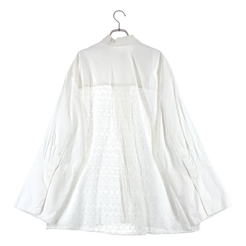 CITYSHOP / シティショップ | 2024SS | コットン バックレース ビッグスリーブシャツ | F | レディース