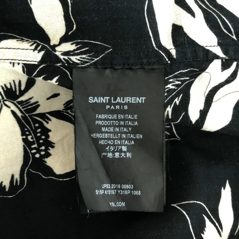 SAINT LAURENT PARIS / サンローランパリ | 2017SS | レーヨン コットン アロハシャツ | 38 | メンズ