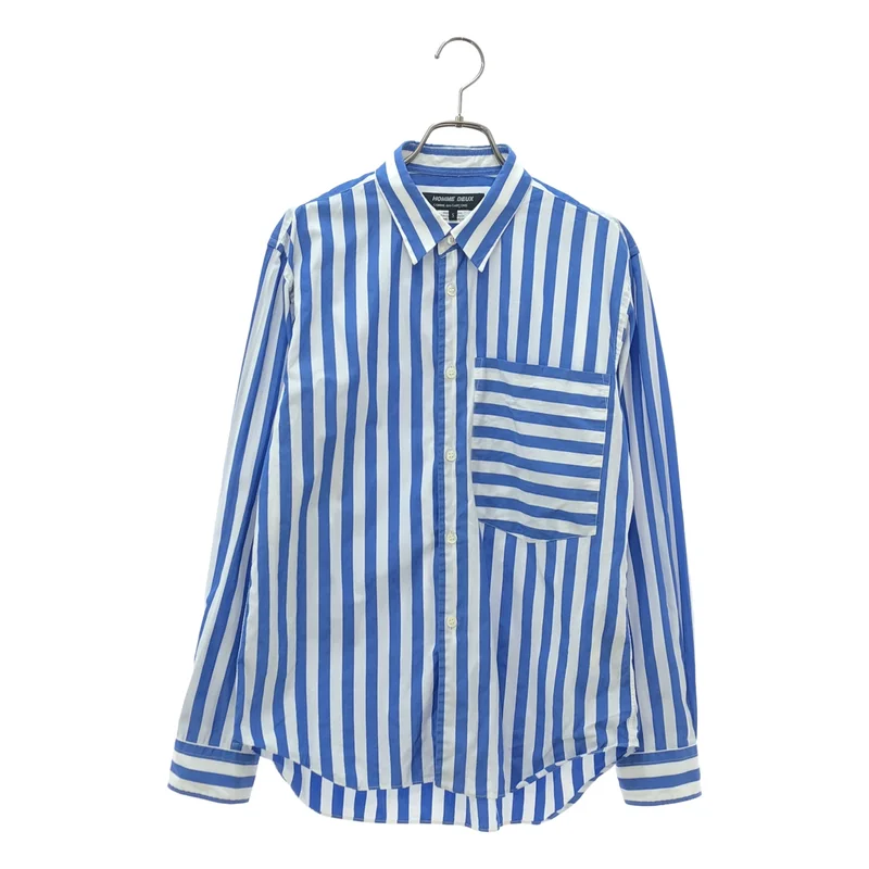 COMME des GARCONS HOMME DEUX / コムデギャルソンオムドゥ | 2023AW | コットン ストライプ ビッグポケットシャツ | S | メンズ
