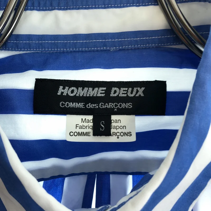COMME des GARCONS HOMME DEUX / コムデギャルソンオムドゥ | 2023AW | コットン ストライプ ビッグポケットシャツ | S | メンズ