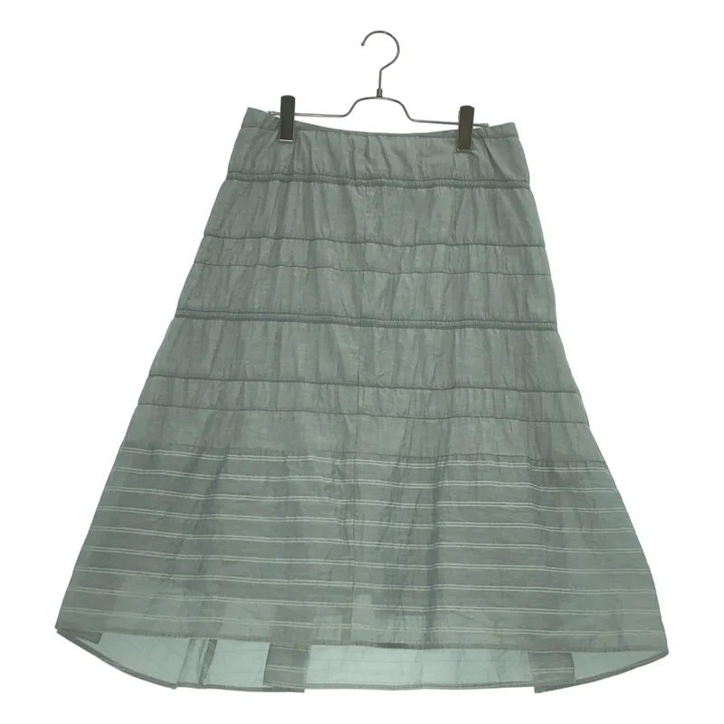 HaaT ISSEY MIYAKE / ハートイッセイミヤケ | 2008SS | 異素材切り替え ボーダー ギャザースカート | 3 | レディース