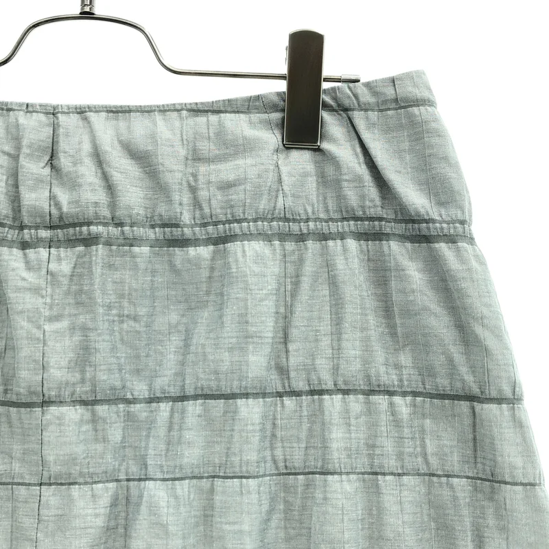 HaaT ISSEY MIYAKE / ハートイッセイミヤケ | 2008SS | 異素材切り替え ボーダー ギャザースカート | 3 | レディース