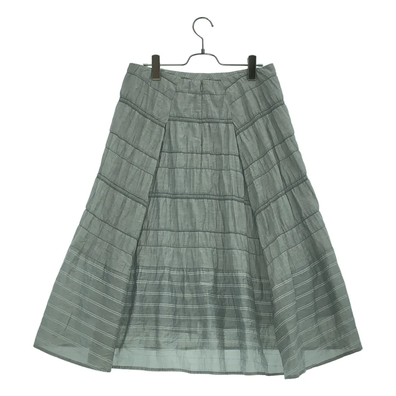 HaaT ISSEY MIYAKE / ハートイッセイミヤケ | 2008SS | 異素材切り替え ボーダー ギャザースカート | 3 | レディース