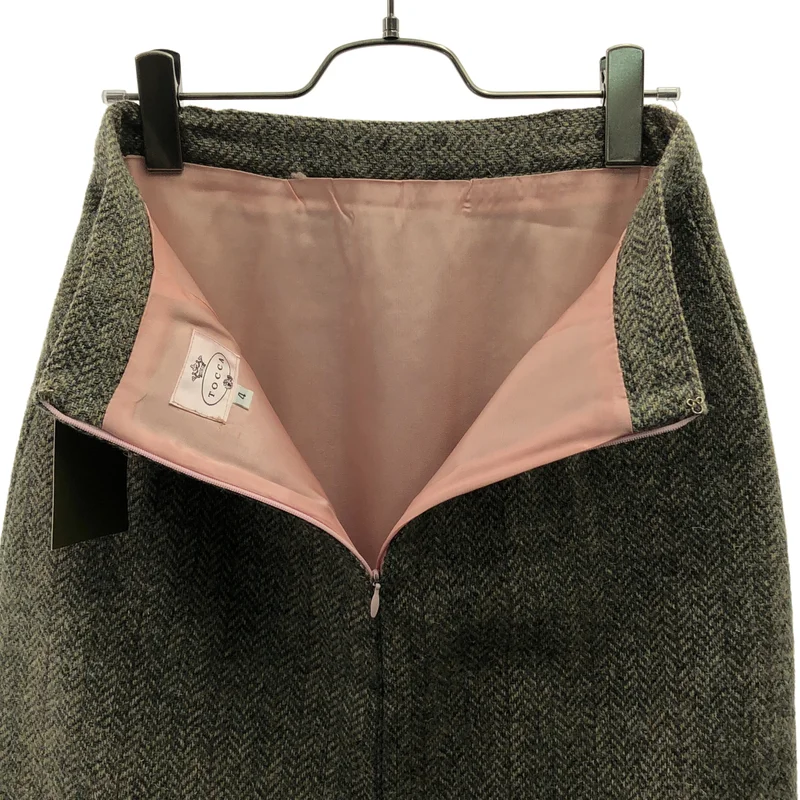 TOCCA / トッカ | ウール ツイード バックジップ スカート / 裏地付き | 4 | レディース