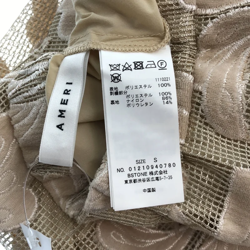 AMERI / アメリ | ボタニカル刺しゅう メッシュスカート | S | レディース