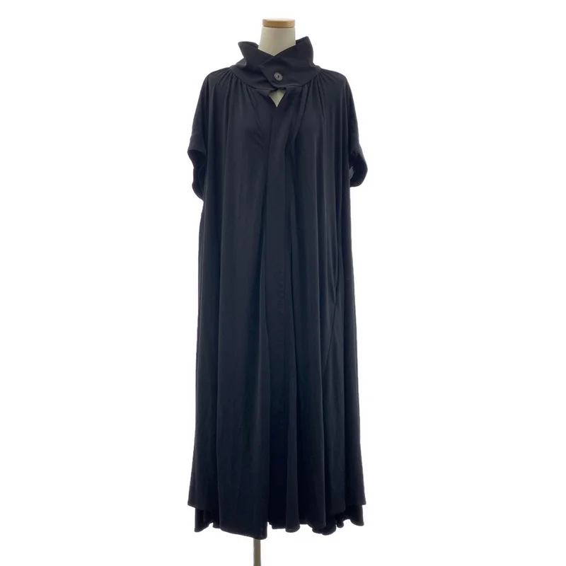 HARUNOBUMURATA / ハルノブムラタ | 2024SS | JUSTINE HIGH TWISTED JERSEY BELTED DRESS ハイネック ギャザー ワンピース | 36 | レディース
