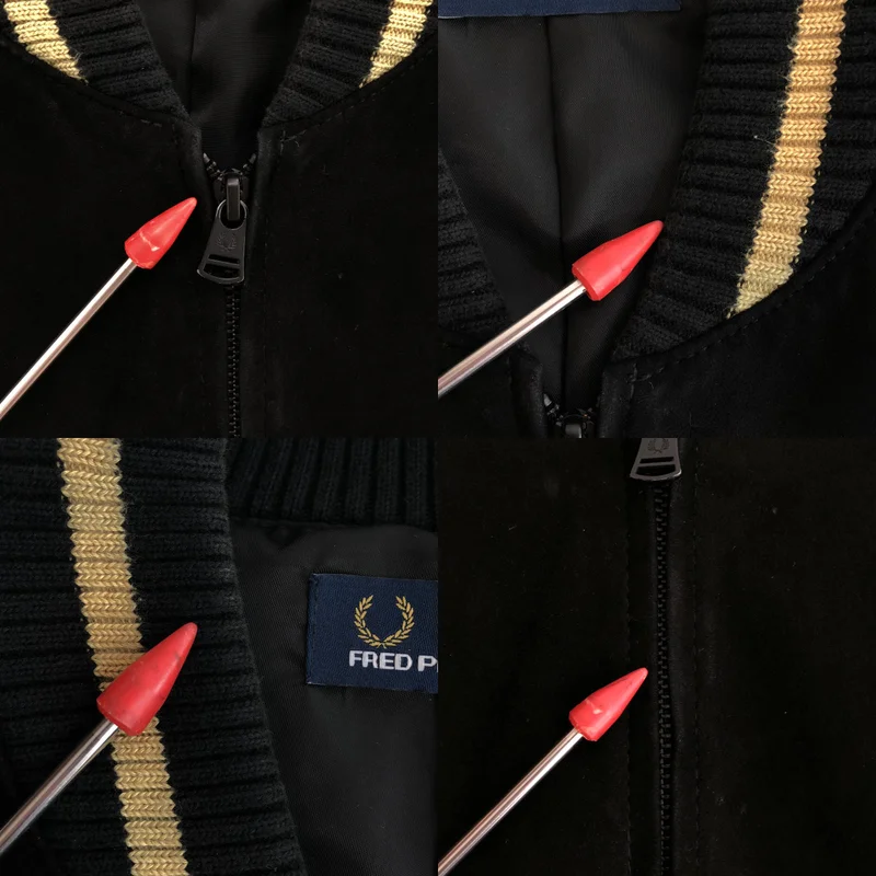 FRED PERRY / フレッドペリー | ゴートレザー スエード ボンバージャケット | M | メンズ