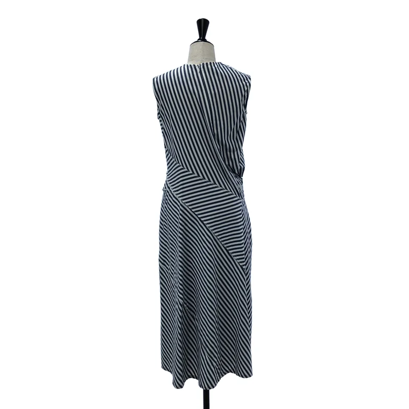 tricot COMME des GARCONS / トリココムデギャルソン | 2019SS | コットン ストライプ インサイドアウト ノースリーブワンピース | S | レディース