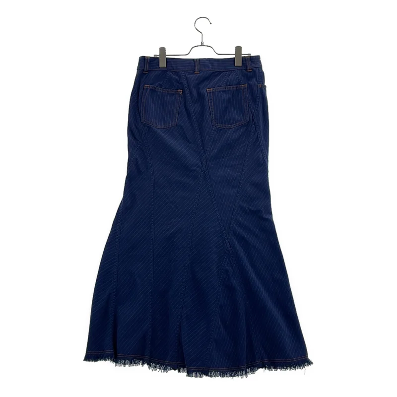 JUNYA WATANABE COMME des GARCONS / ジュンヤワタナベ | 2002SS | ピンストライプ 変形 再構築 カットオフ スカート | M | レディース