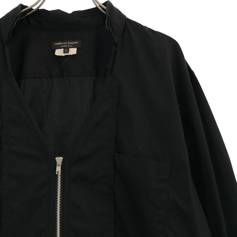 COMME des GARCONS HOMME PLUS / コムデギャルソンオムプリュス | 2017AW | コットン Vネック ジップアップシャツ | L | メンズ
