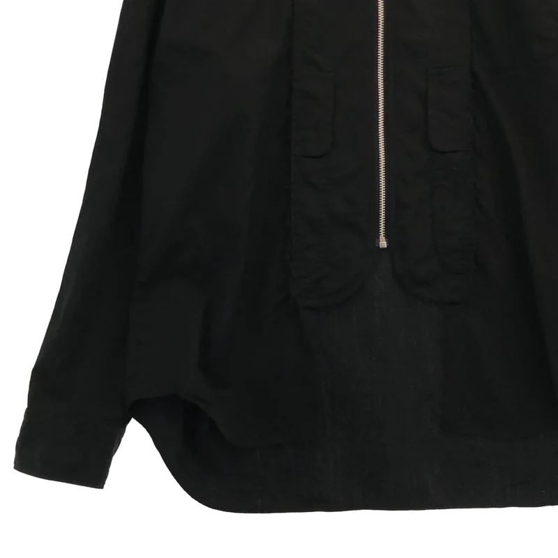 COMME des GARCONS HOMME PLUS / コムデギャルソンオムプリュス | 2017AW | コットン Vネック ジップアップシャツ | L | メンズ