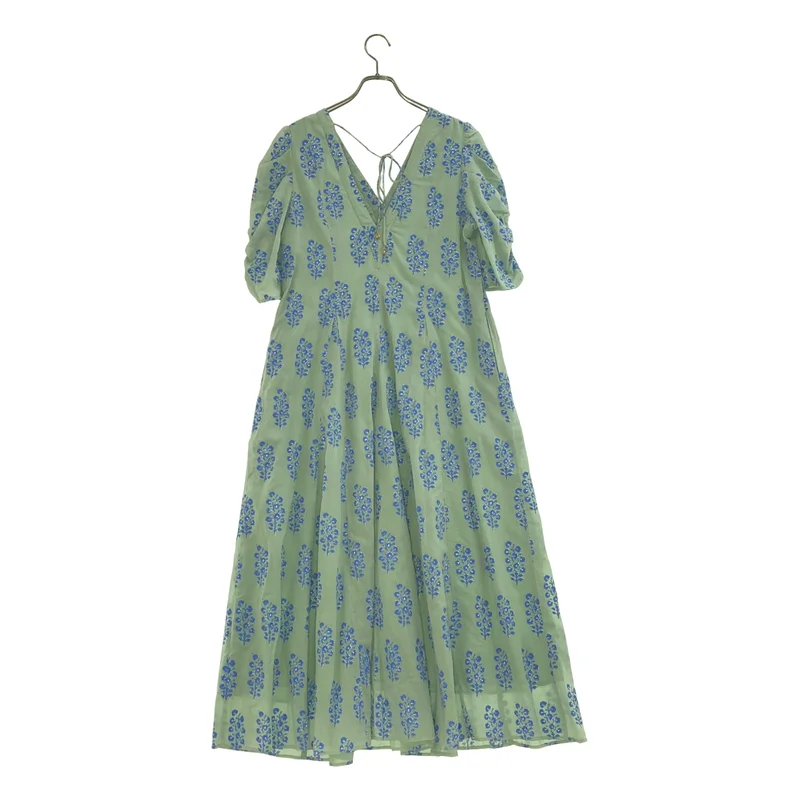 ⋆美品.*＊ヌキテパ エスニック コンビ プリント スリーブレス ドレス ne Quittez pas / ヌキテパ | Cotton Voile Ethnic Combination Print