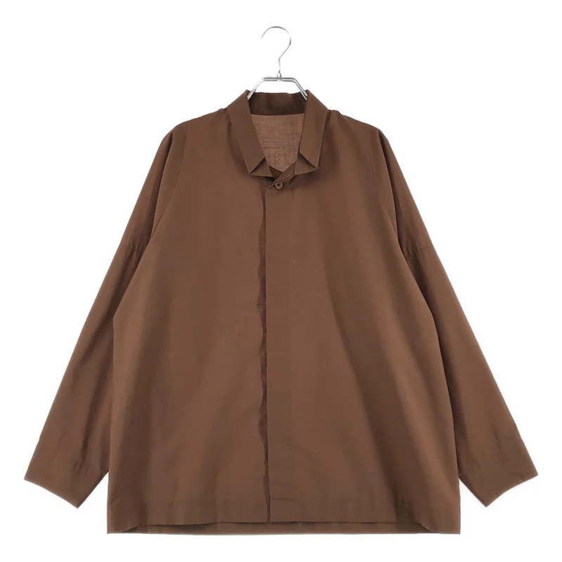 ISSEY MIYAKE / イッセイミヤケ | 2020AW | コットン ダブルカラー 比翼シャツ | 2 | レディース
