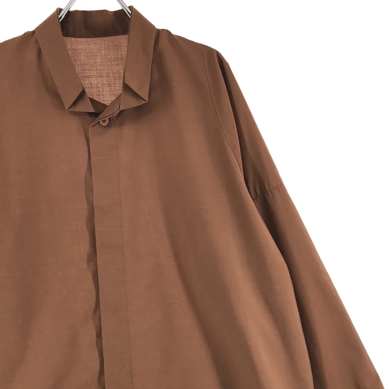 ISSEY MIYAKE / イッセイミヤケ | 2020AW | コットン ダブルカラー 比翼シャツ | 2 | レディース